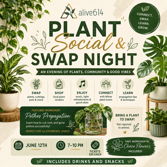 June 12th, 2026 -  Plant Social! - Admission Alive 614: Events & Meetings Venue